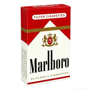 Marlboro Red (Full Flavor) carton - angled packaging view